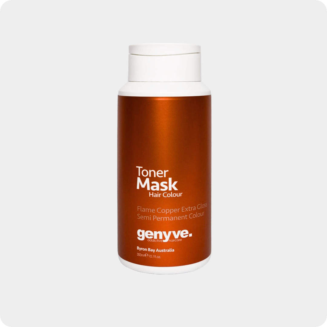 Genyve Flame Copper Toner Mask: Boost Copper Tone & Shine Genyve Flame Copper Toner Mask colour-depositing mask for copper and auburn hair