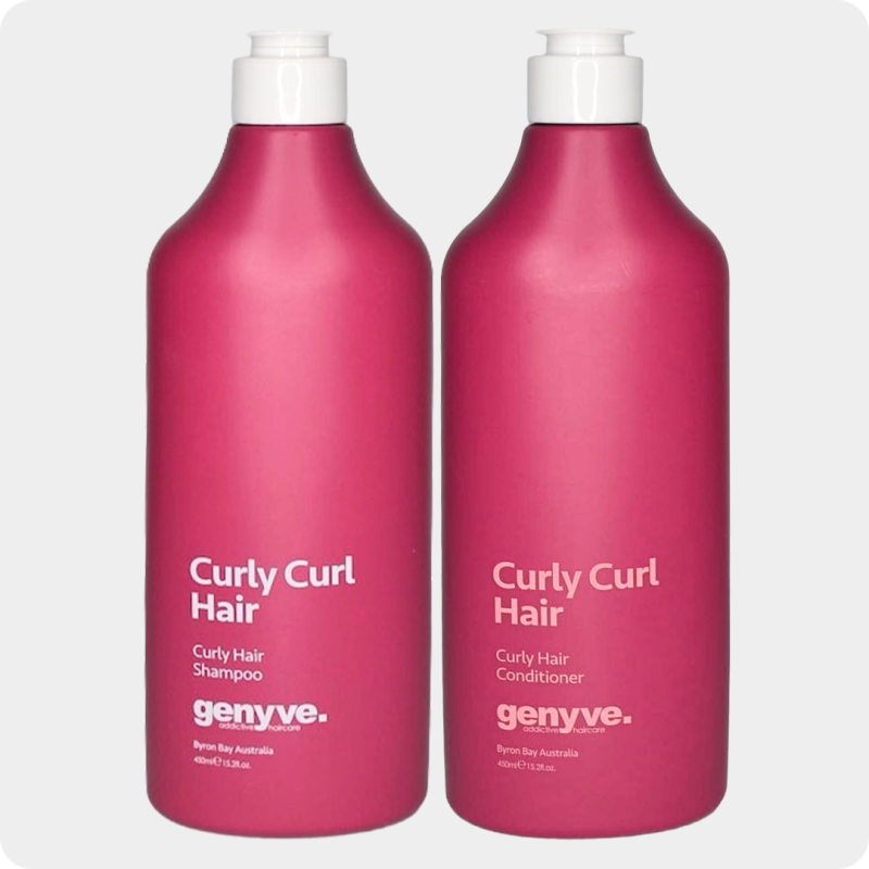 Genyve Curly Curl Duo shampoo and conditioner set for soft, defined curls
