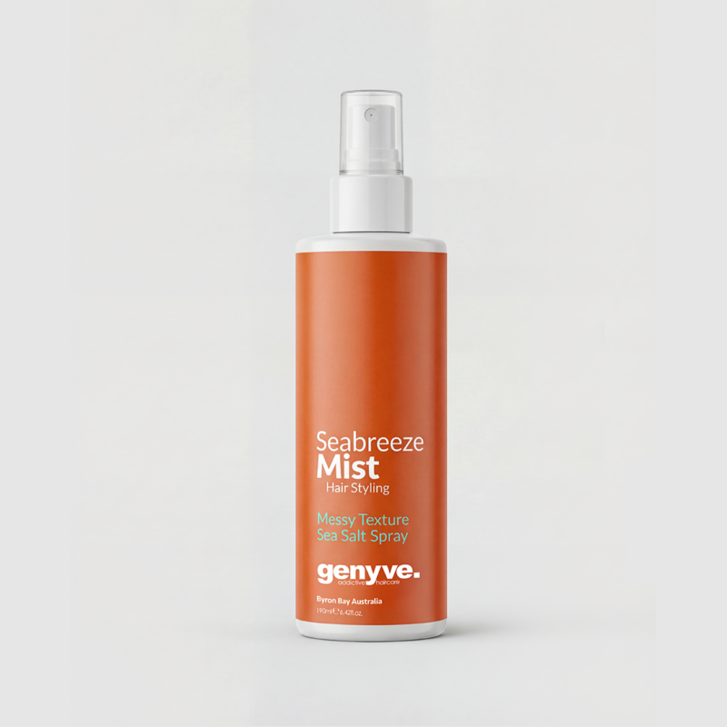 Genyve Seabreeze Mist sea salt spray for beach texture, volume and matte finish styling